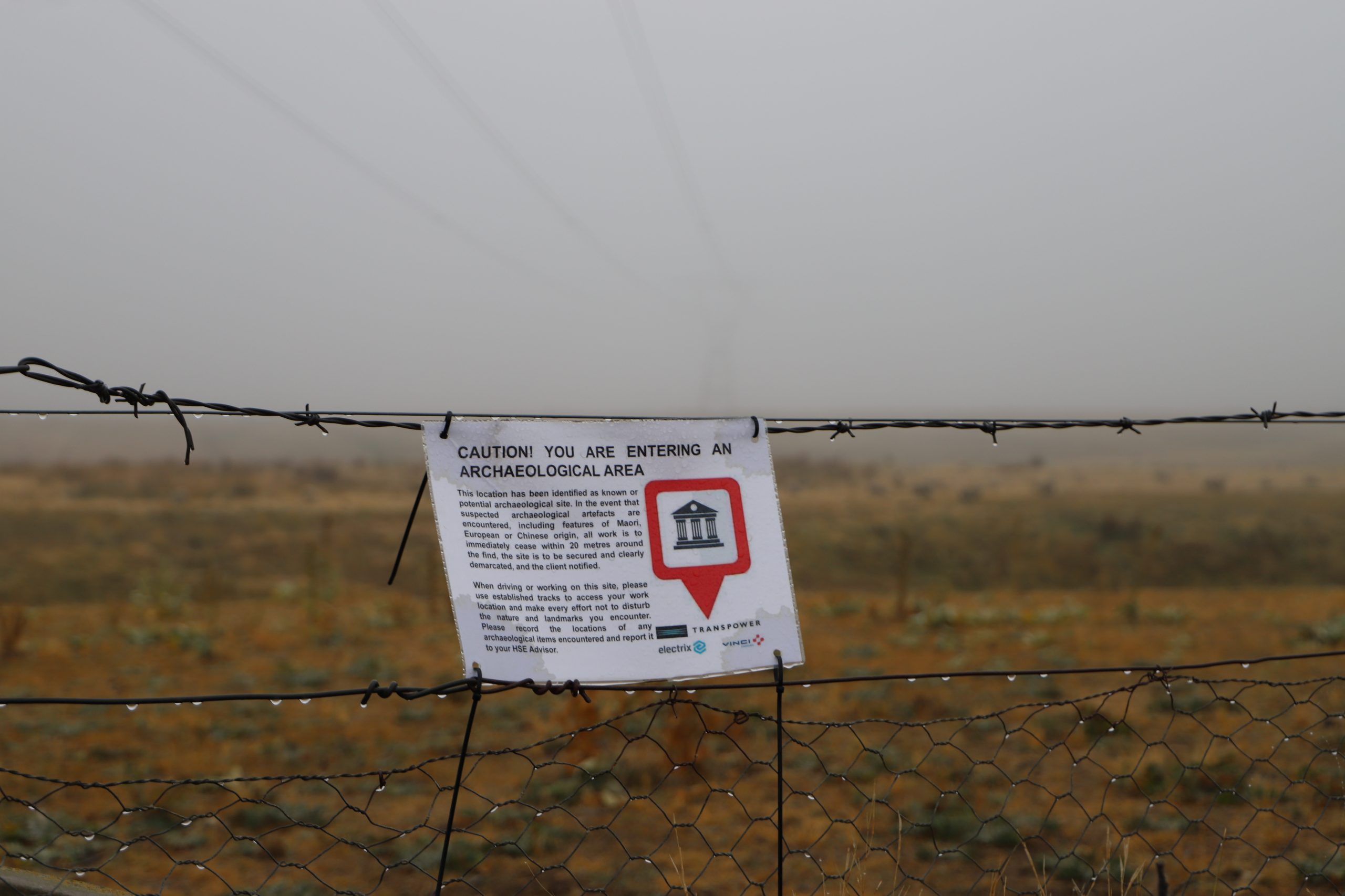 warning sign historic site